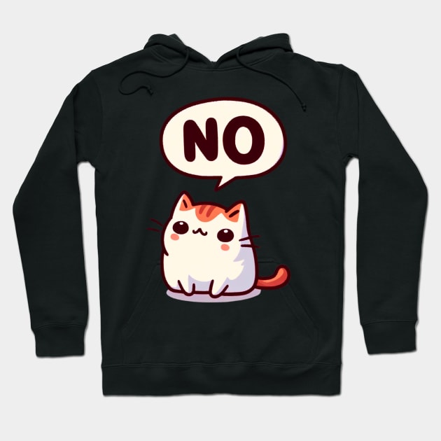 Cute Kitten Saying No Hoodie by PhotoSphere